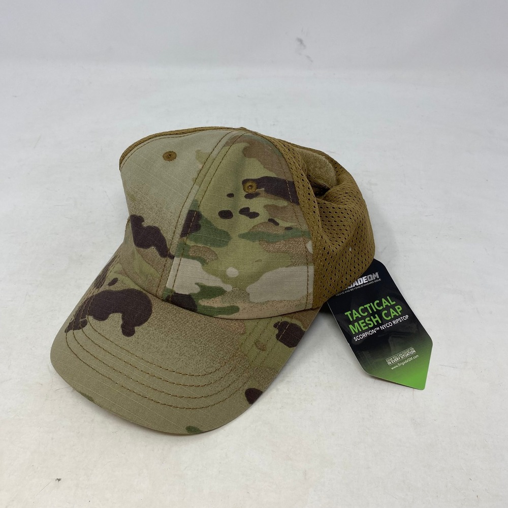 BrigadeQM Tactical Mesh Cap Scorpion OCP Camo Coyote Brown Hat BCM0485 NEW